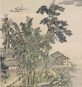 王翚《仿惠崇水村图》赏析