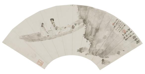 齐白石扇面5块一张的时候 黄胄人物画居然要60块
